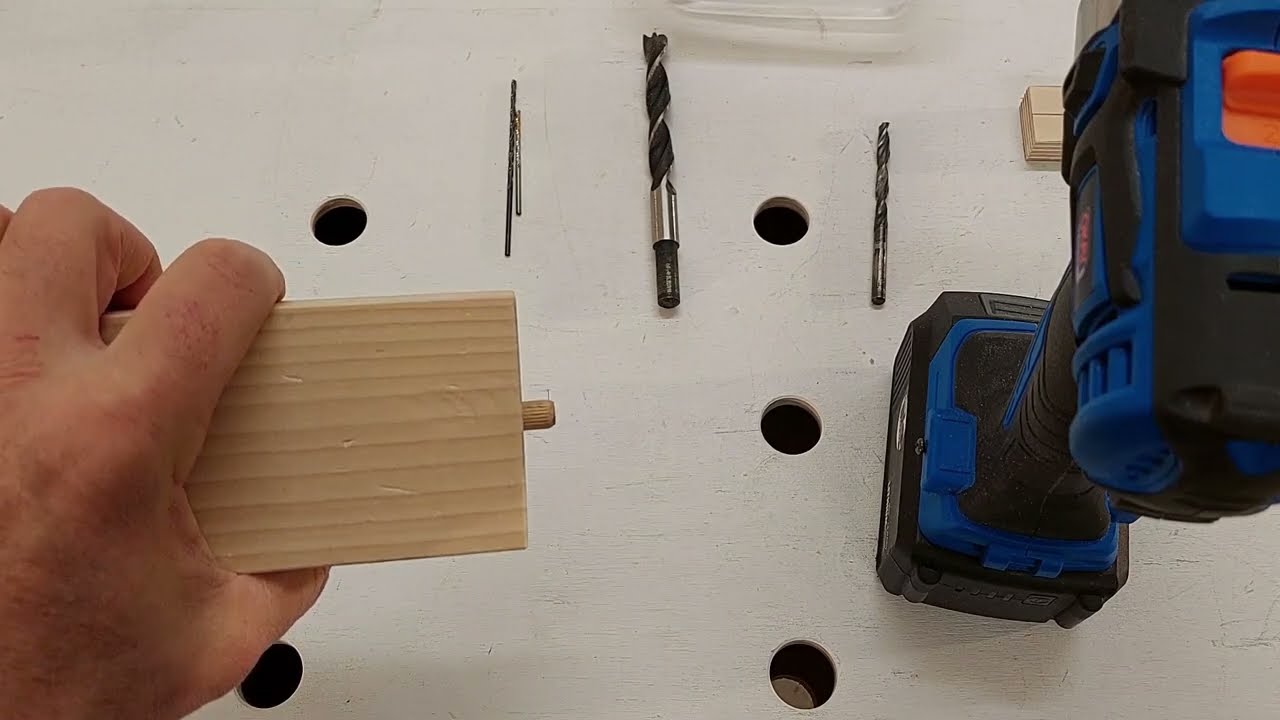 Holzverbindung mit Torx Schraube, Kraftverbindung mit Holzdübel