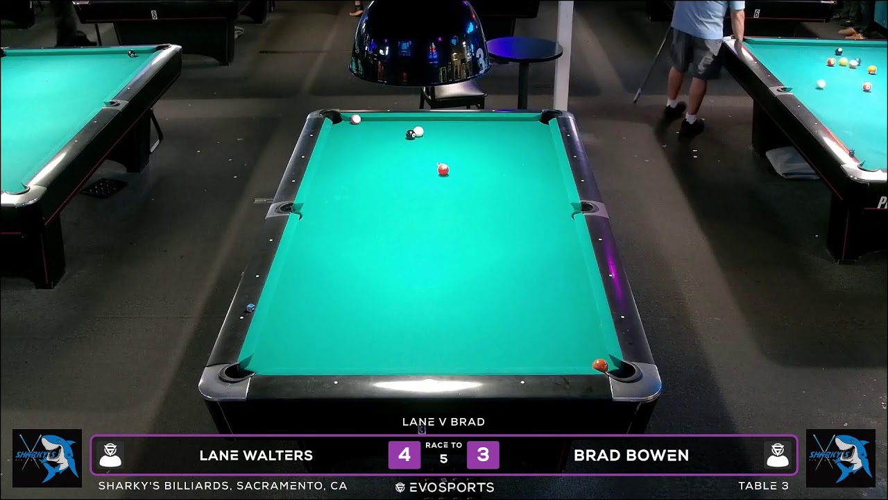 LANE  WALTERS vs BRAD BOWEN - SHARKY'S BILLIARDS - TABLE 3 | EvoSports