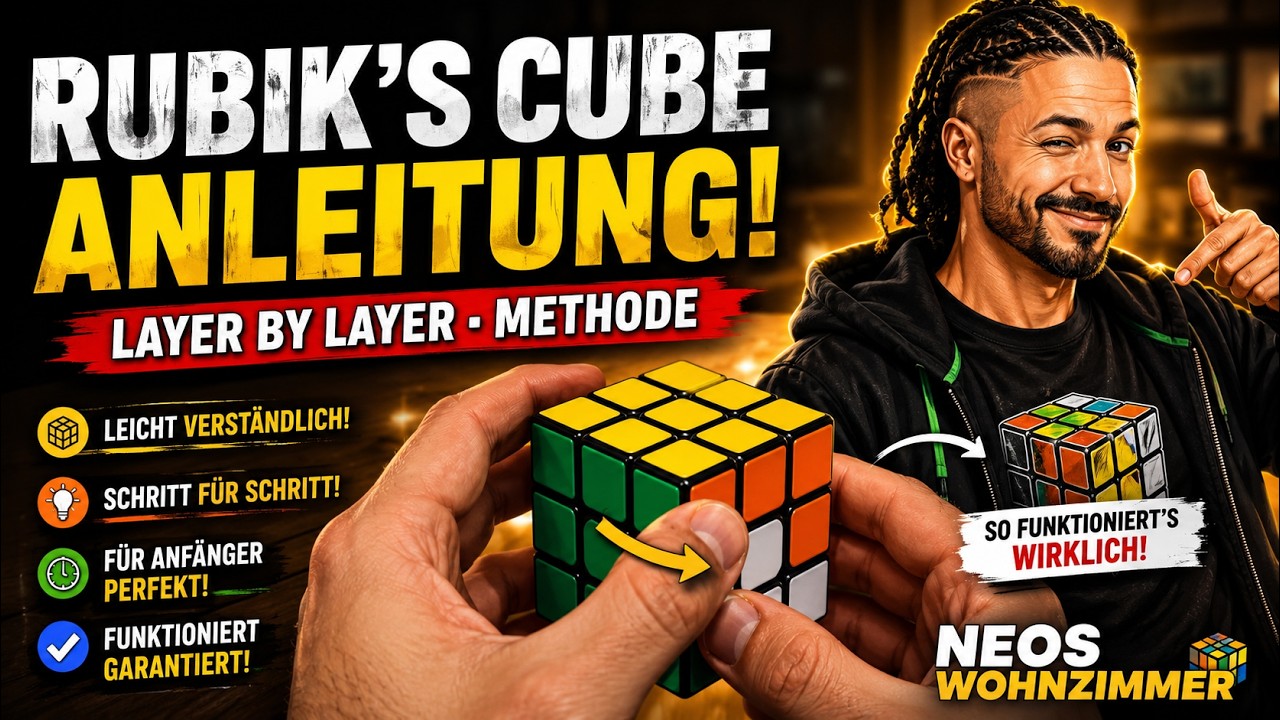 Rubik's Cube Anleitung (Layer by Layer - Methode) - Extra Talk #9 - Neos Wohnzimmer #rubikscube