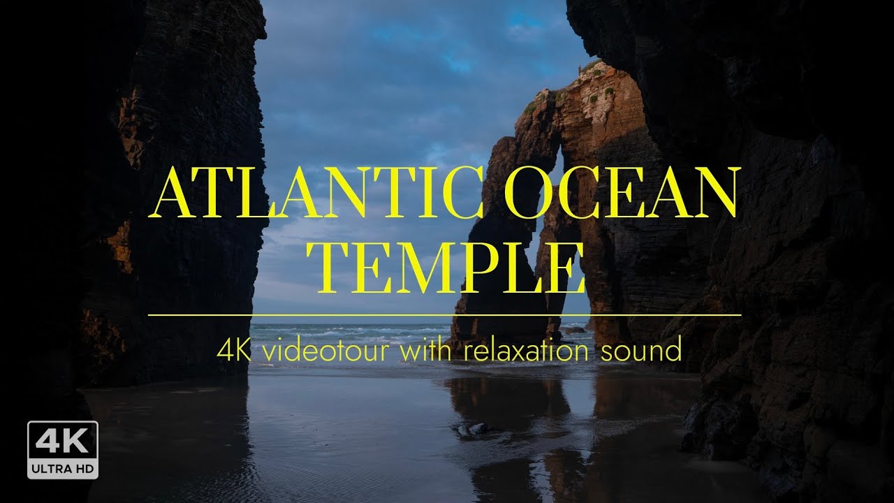 Sunset Beach Walk at Playa de Las Catedrales / Relaxing 4K / Calming Music