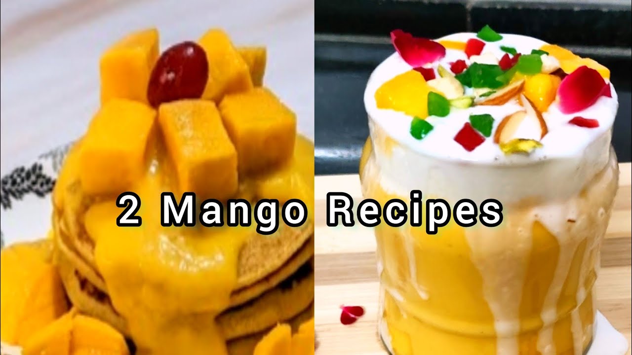 2 Amazing Mango Recipes 🥭 Mango Pancakes 🥞 And Mango Mastani #mango#cake#shake#summer#breakfast