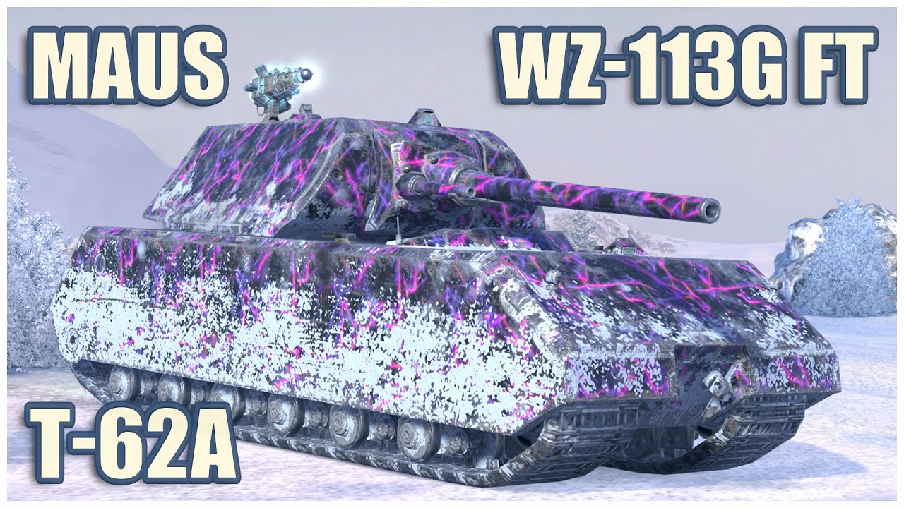 Т-62А, Maus & WZ-113G FT • WoT Blitz Gameplay