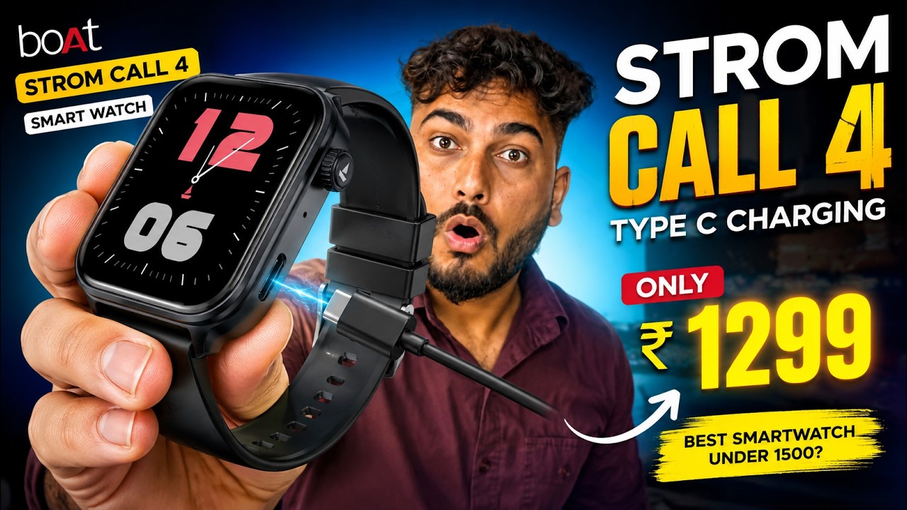 boAt Storm Call 4 Price & Specs | Best Type-C Charging Smartwatch Under 1299 !