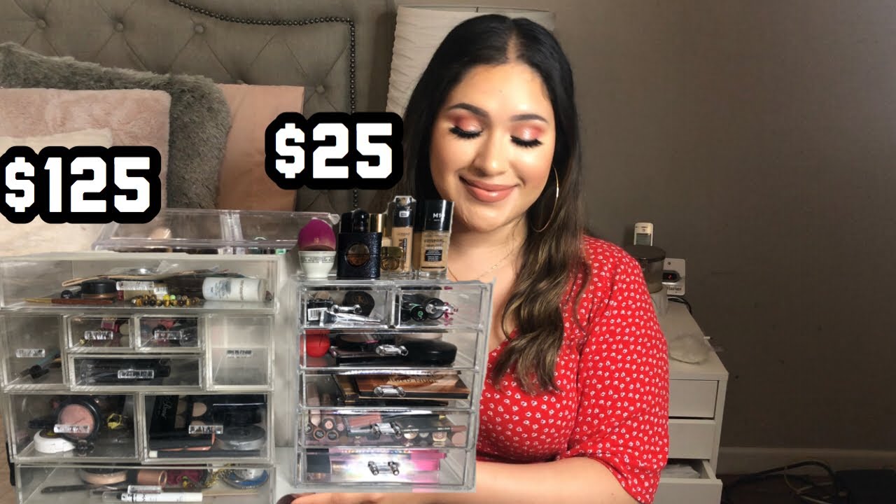 Acrylic makeup storage organizer from amazon vs container store 2020