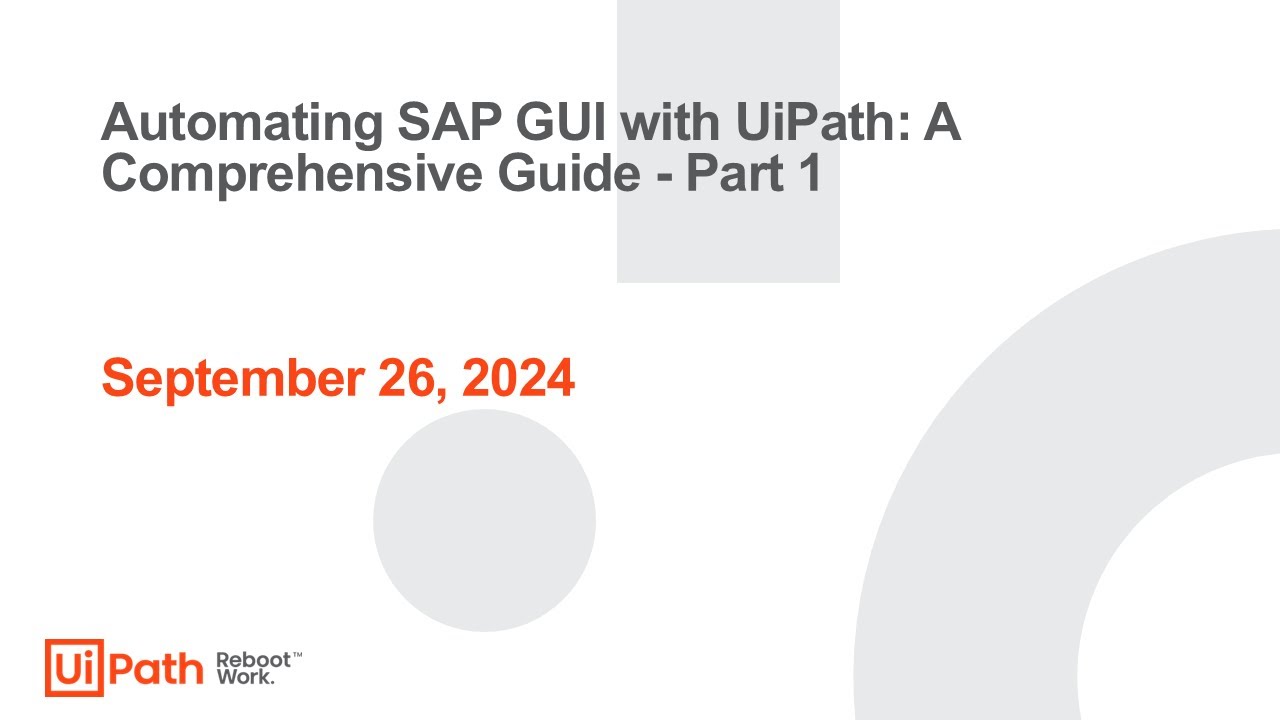 Automating SAP GUI with UiPath: A Comprehensive Guide - Part 1