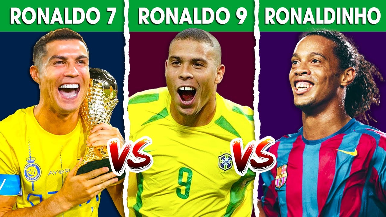 Comparison: Ronaldo De Lima vs Cristiano Ronaldo vs Ronaldinho