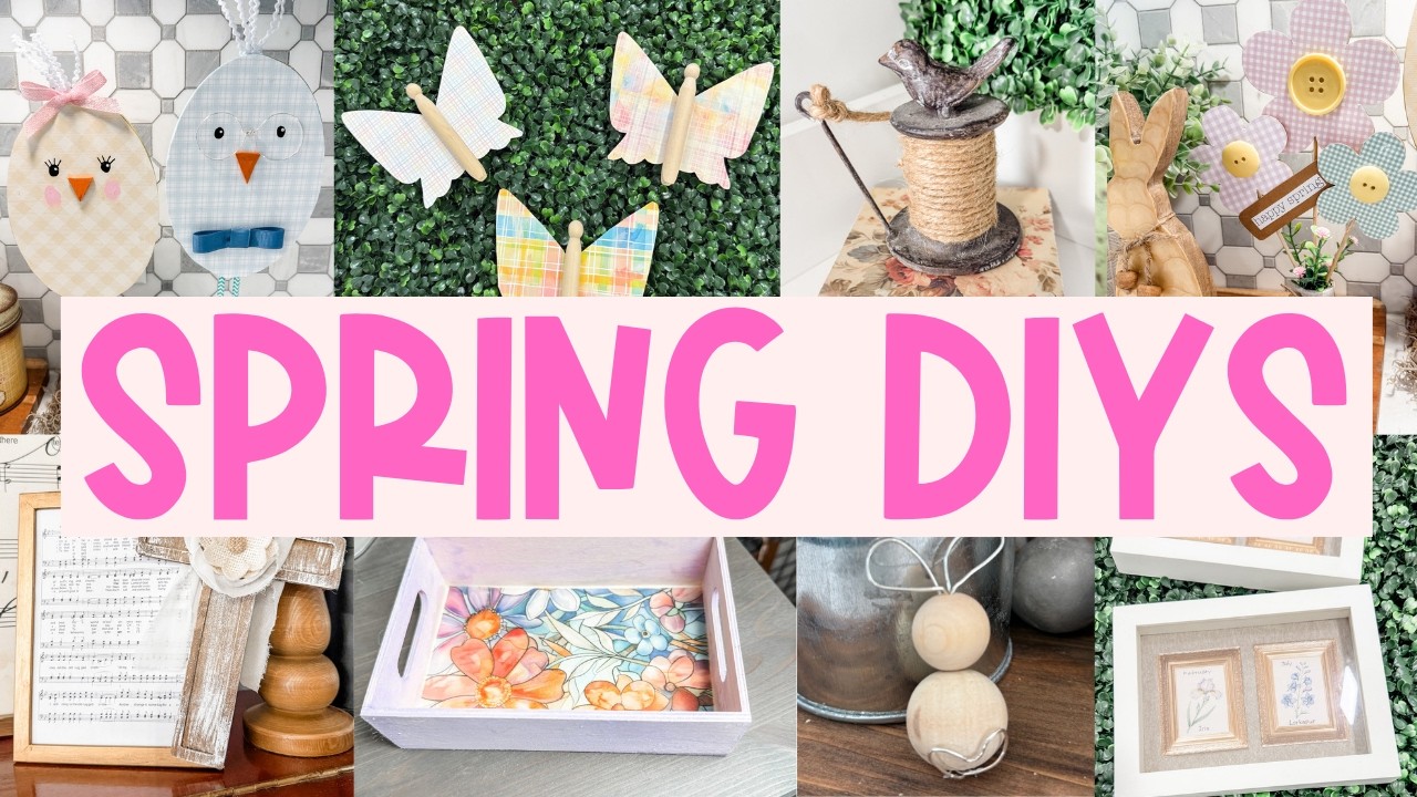 Spring & Easter DIYs that are cheap to make, BUT SO CUTE!  Dollar Tree & more crafts that look chic!