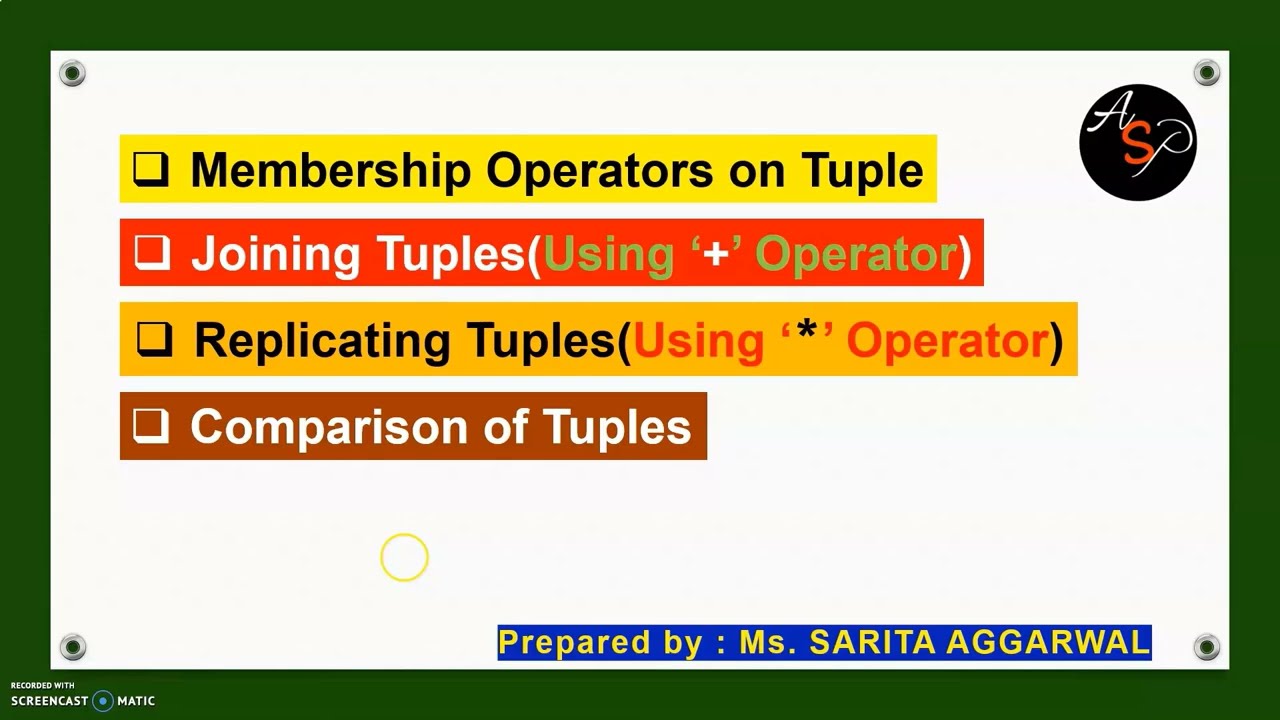 Tuples Comparison in Python | Tuple Operations | Class 11 & 12 COMPUTER SCIENCE | CBSE