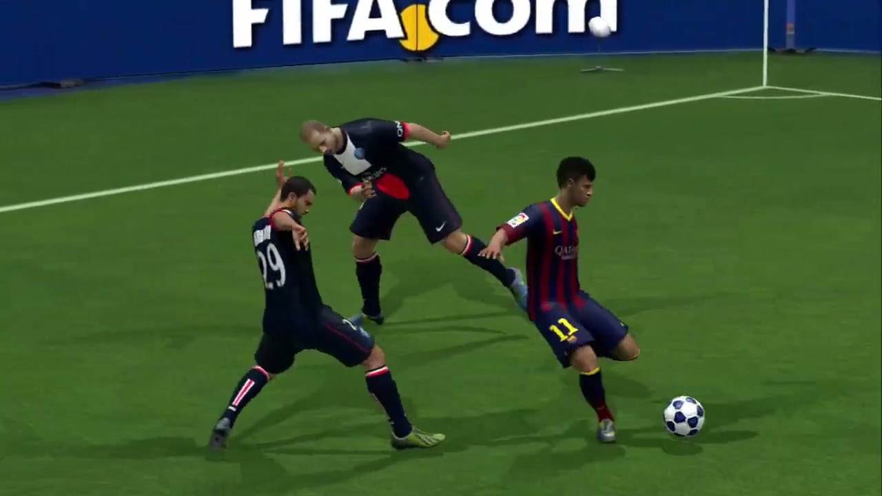 Fc Barcelone vs PSG Fifa 14 PS3 CPU vs CPU Fr