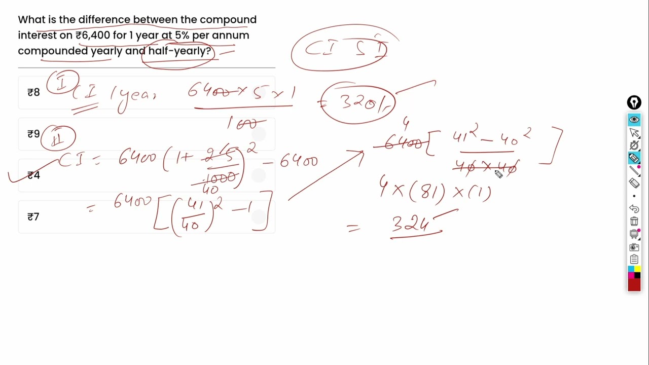 UPSI & Delhi Police: Compound Interest Yearly vs Half-Yearly Concepts
