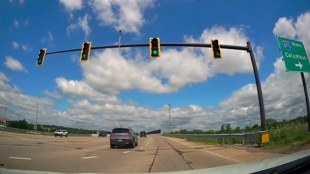 Driving through Fairborn city in Ohio