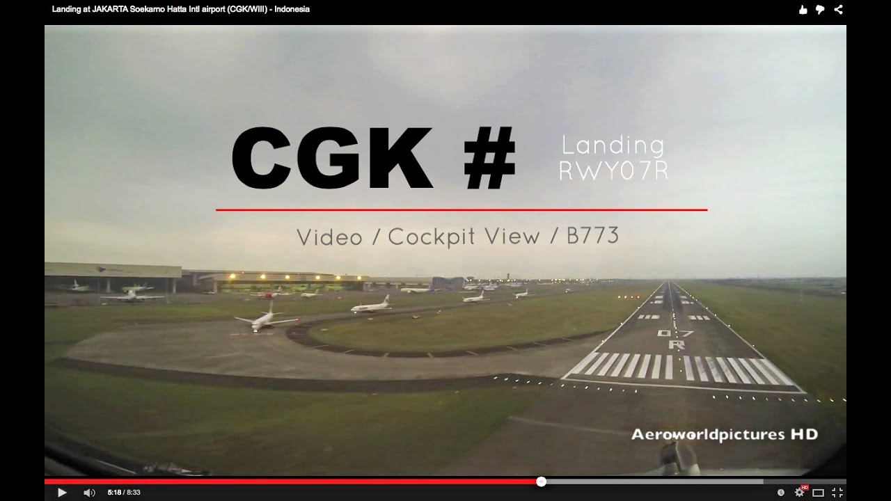 Landing at JAKARTA Soekarno Hatta Intl airport (CGK/WIII) - Indonesia
