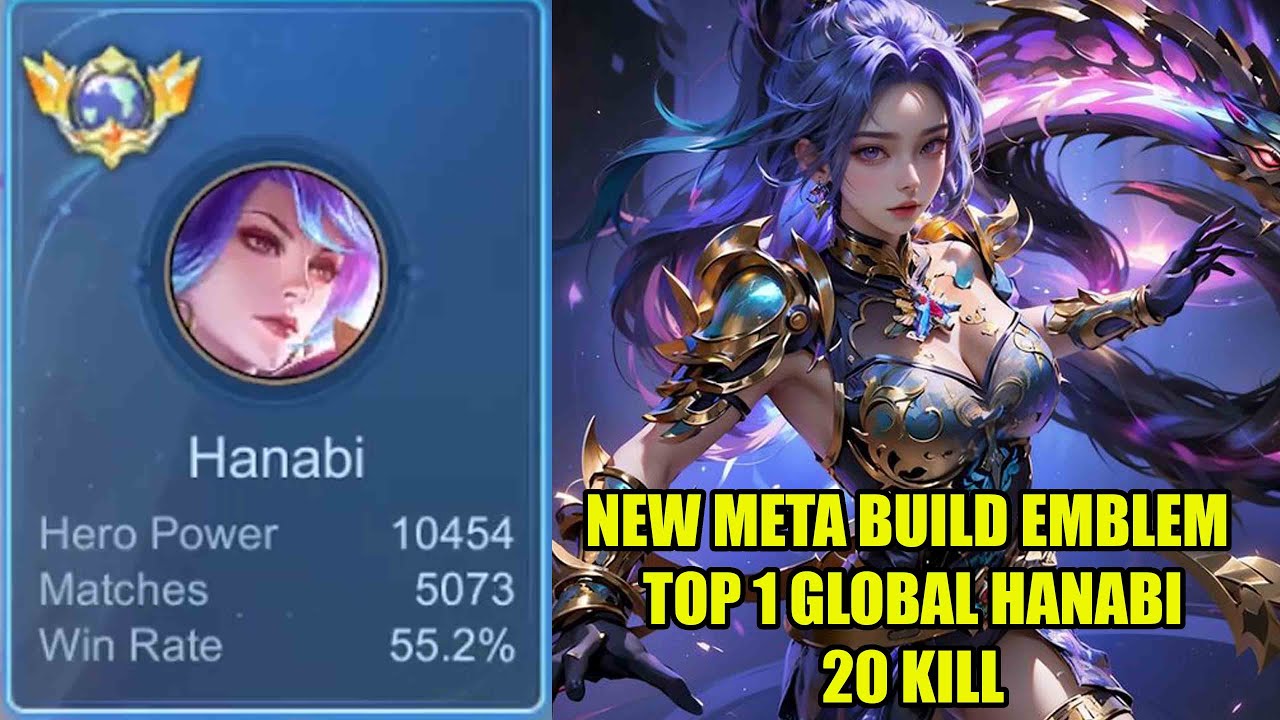 NEW META BUILD EMBLEM RAJA HANABI TOP 1 GLOBAL GAMPANG DI TIRU!