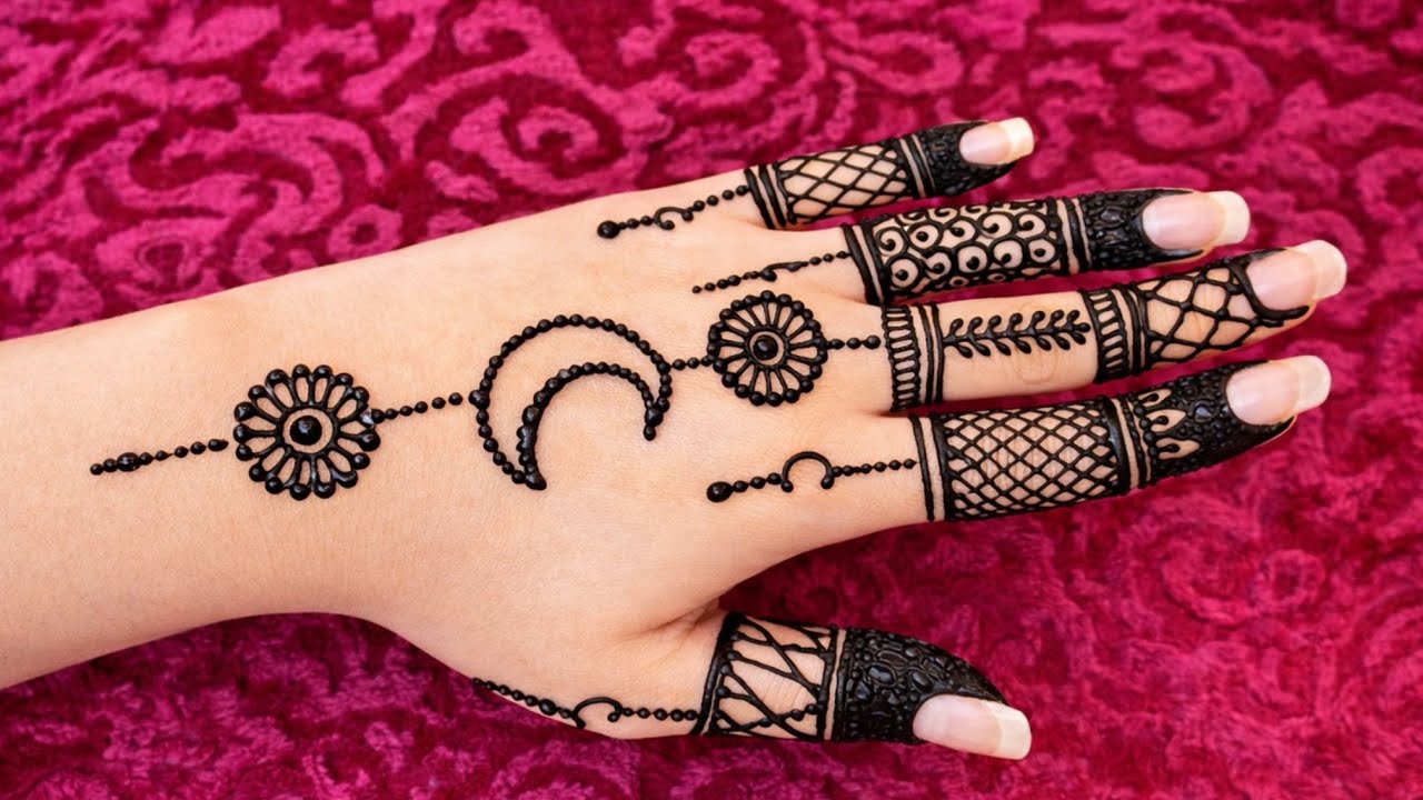 Chand Mehandi Desing | New stylish chand mehndi design simple mehdi