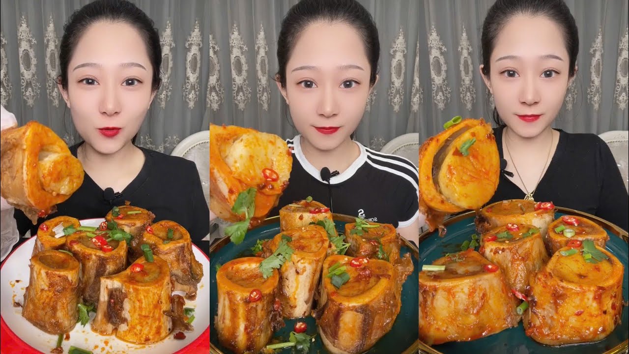 MUKBANG beef bone marrow ASMR  - The best of delicious alice food #413