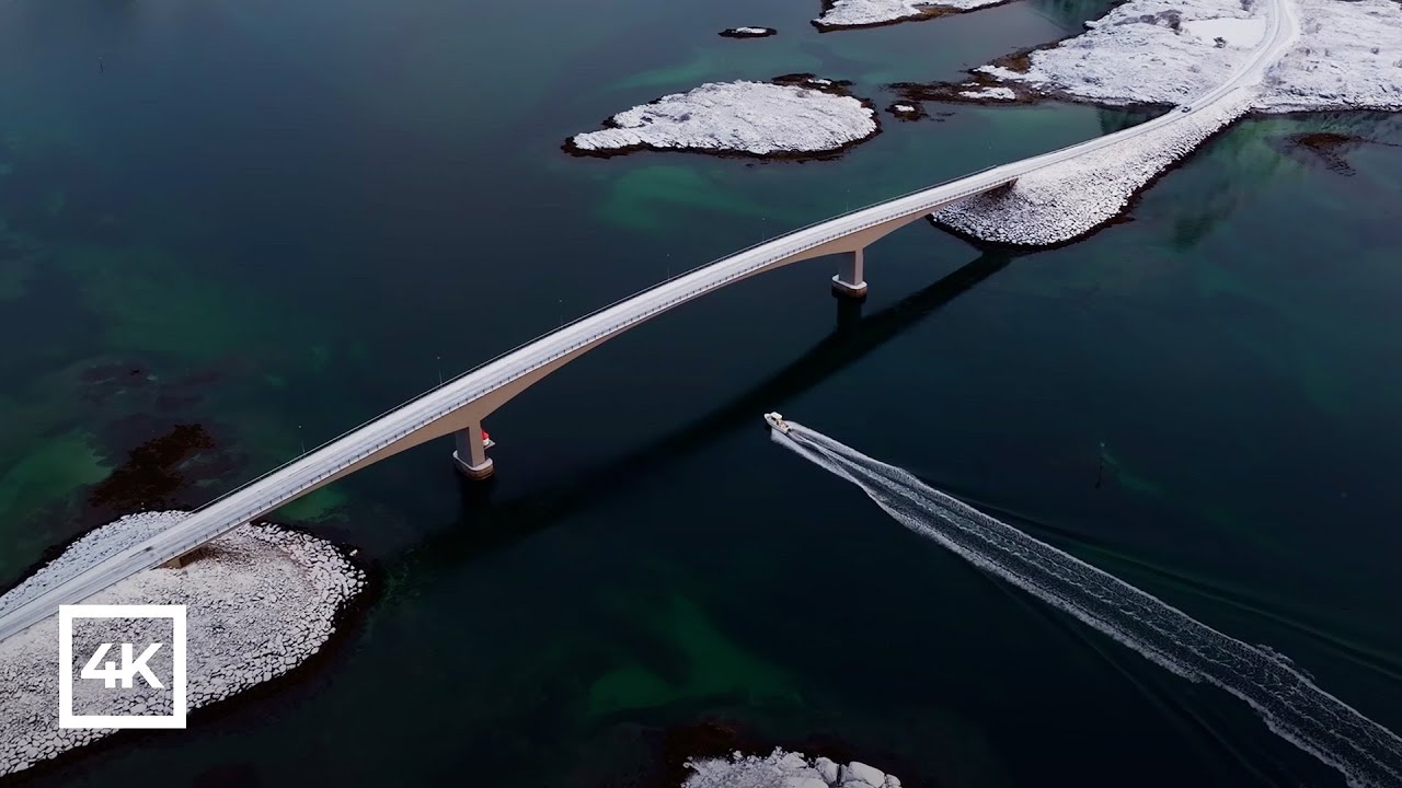 Epic Lofoten Bridges - Winter Norway 4K