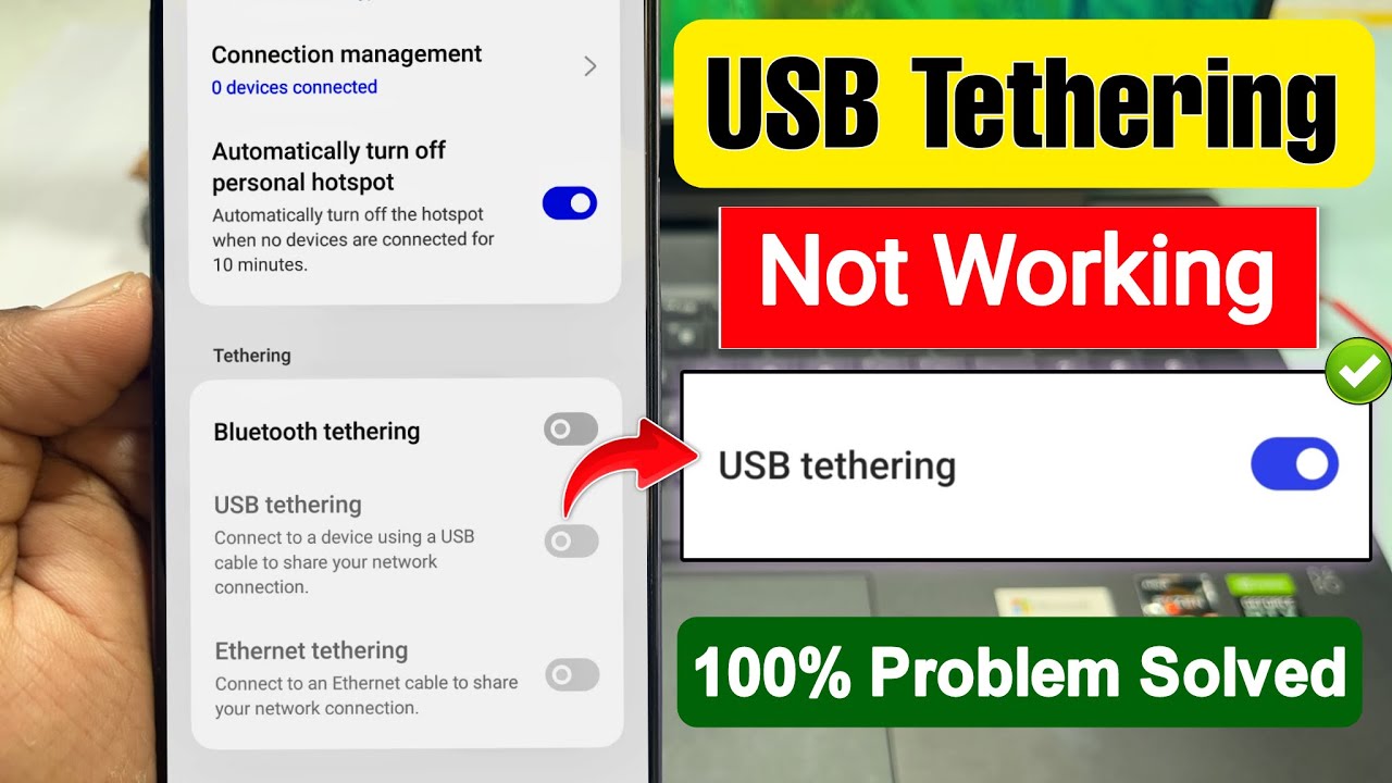 Fix USB Tethering Not Working Only Charging | USB Tethering Not Working In Android | USB Tethering
