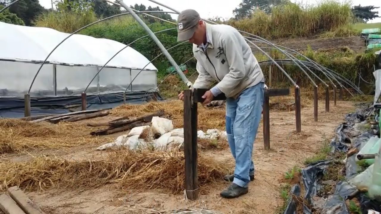 Montagem de Estufa Agrícola com ARCOS METÁLICOS ( parte 5 )