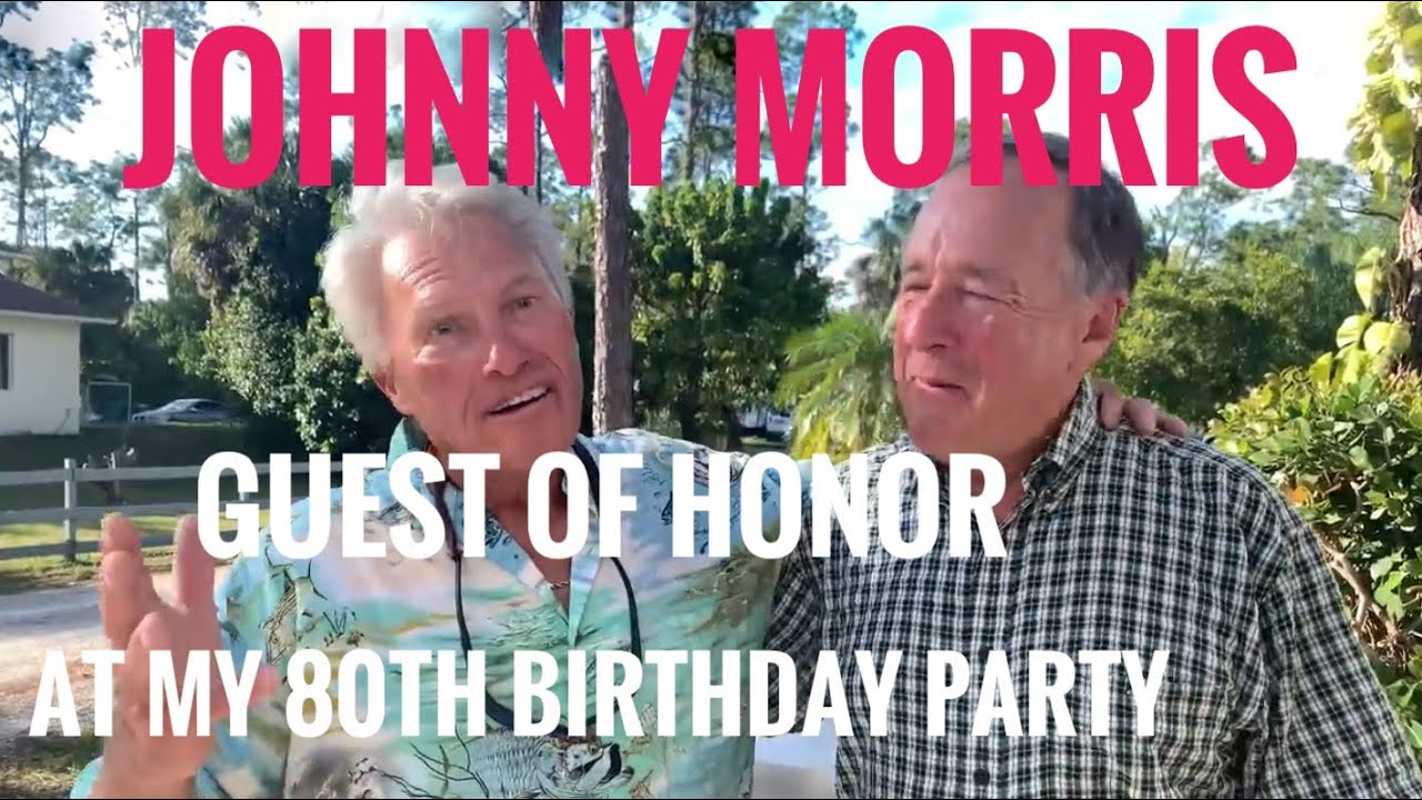 What's happening Roland? Johnny Morris is special guest at my 80th birthday party!
