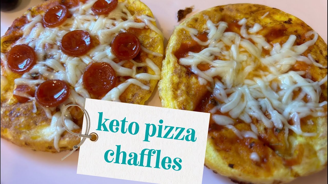 How to make keto chaffle pizzas easy low carb meal idea