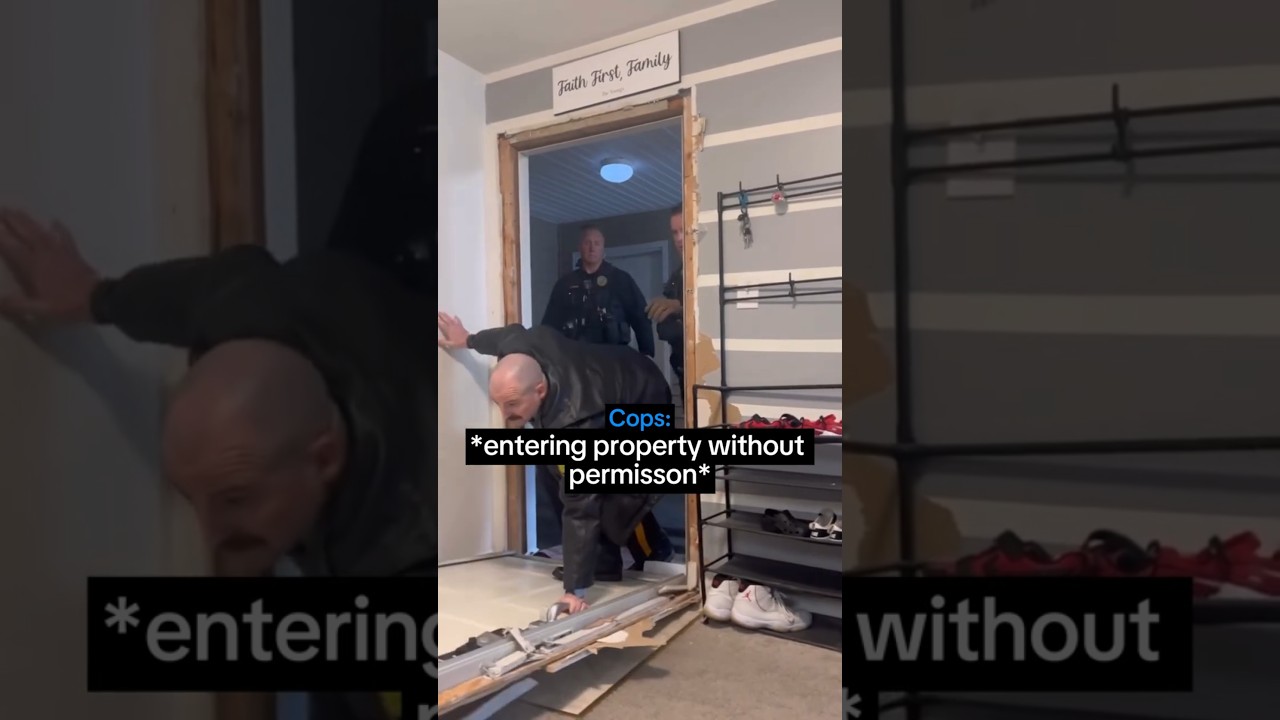 Cops break door for no reason...