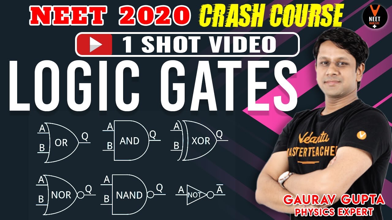 Logic Gates Class 12 Physics One Shot | Crash Course NEET 2020 Preparation | NEET Physics|Gaurav sir