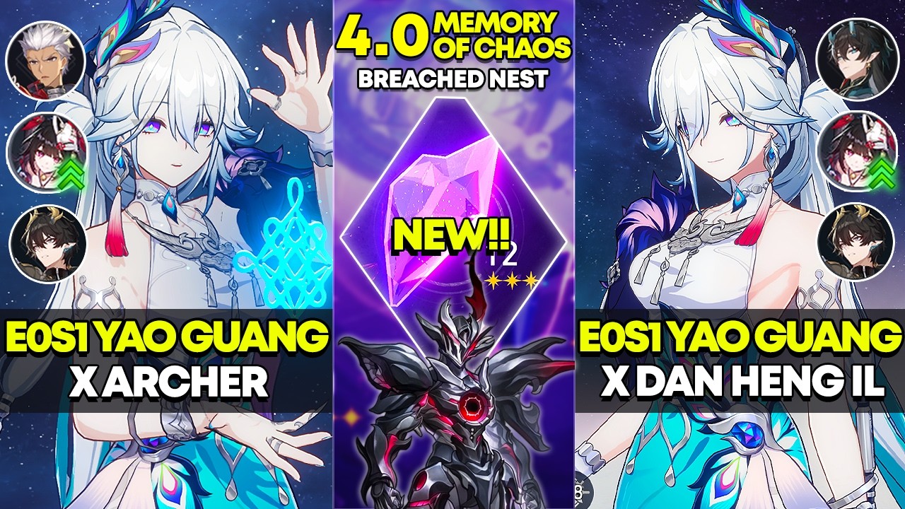 E0S1 Yao Guang x Archer & E0S1 Yao Guang x Dan Heng IL | Memory of Chaos 12 | Honkai Star Rail 4.0