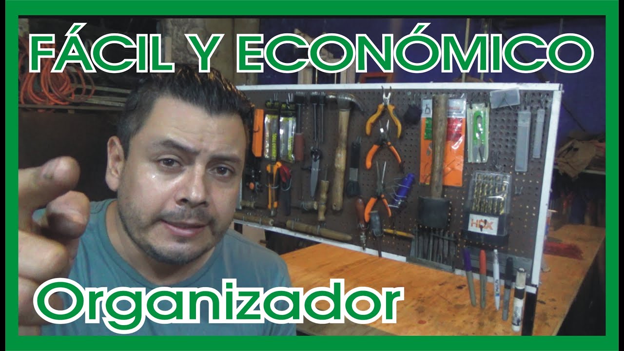 panel organizador móvil para herramientas en el taller
