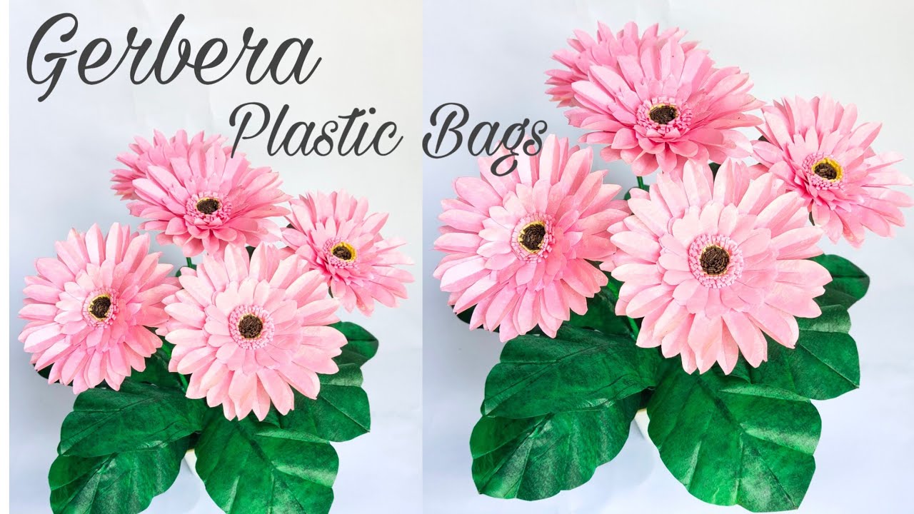Cara Membuat Bunga Gerbera Dari Plastik Kresek Yang Cantik | How To Make Beautiful Gerbera Flowers
