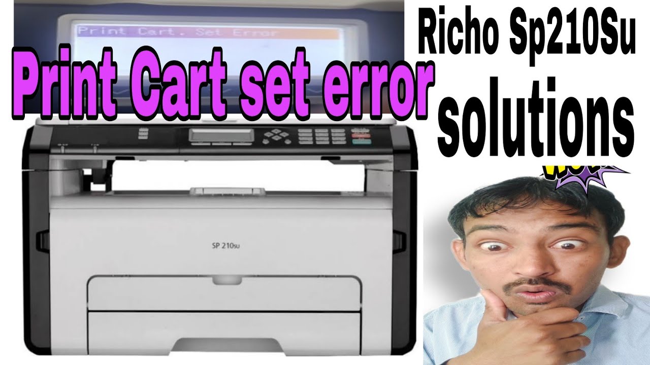 How to fix Richo sp210su print cartridge. set error .. #richo sp210su cartridge error solution