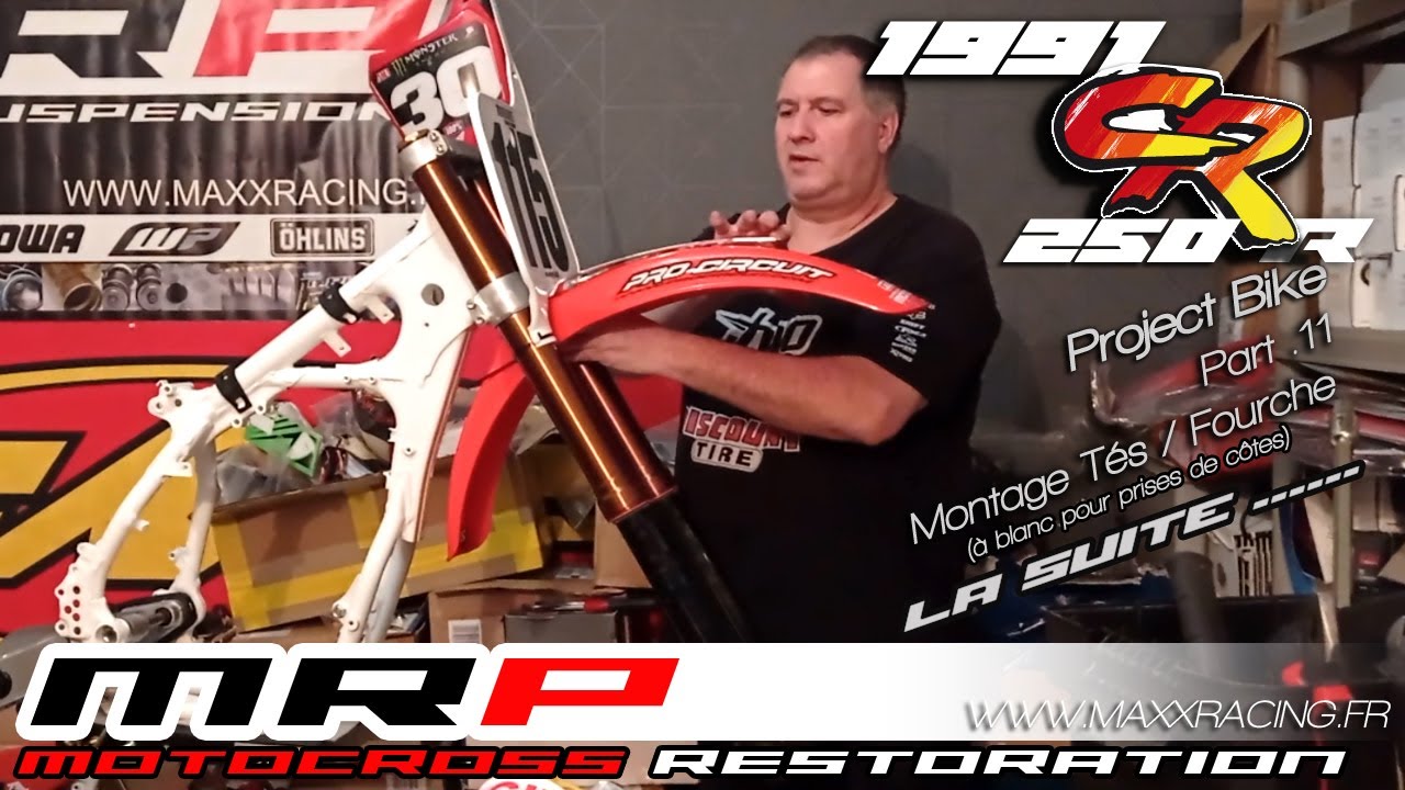 1991 Honda CR250R Project Bike restauration Part 11 // Montage de la fourche ... LA SUITE....