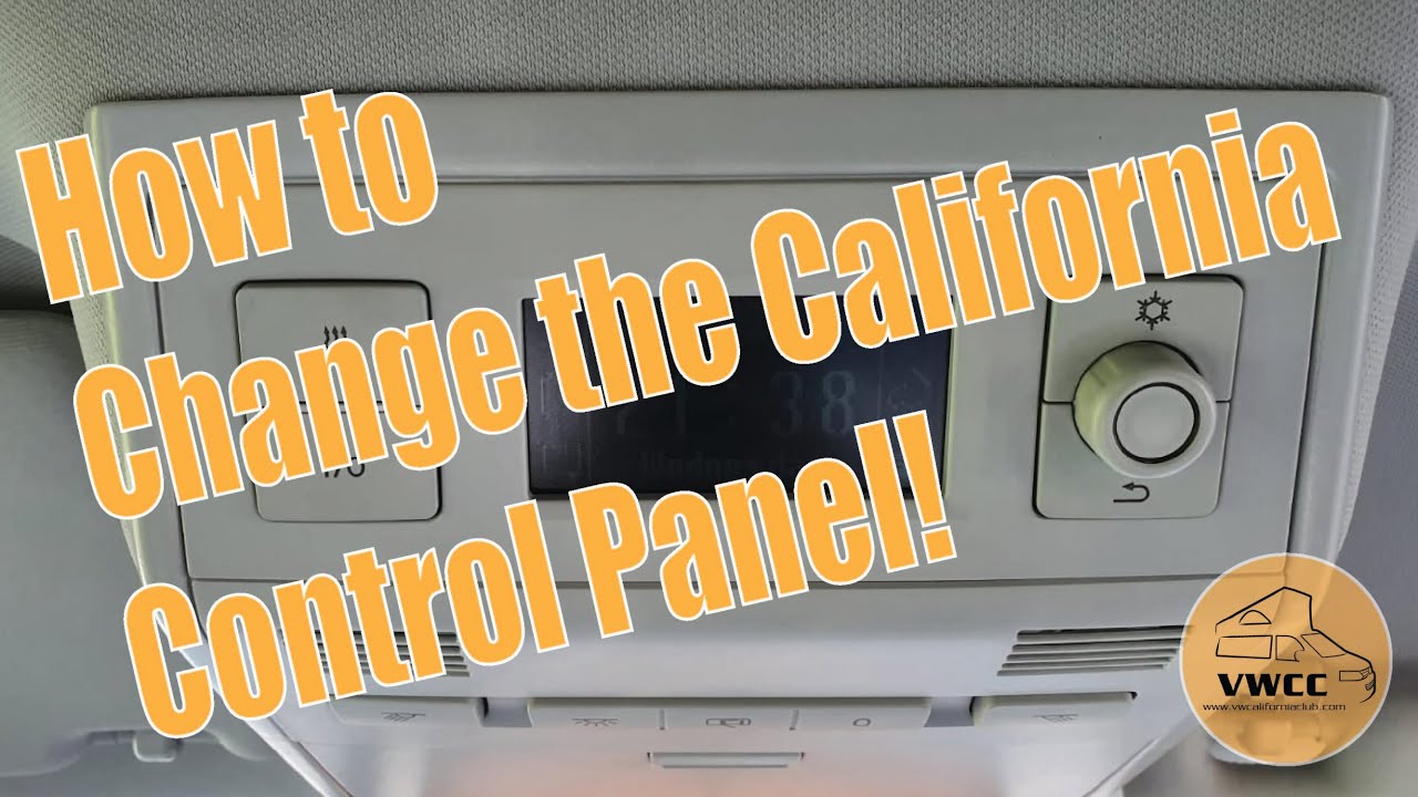 How To Swap The VW California - Camping Control Panel.