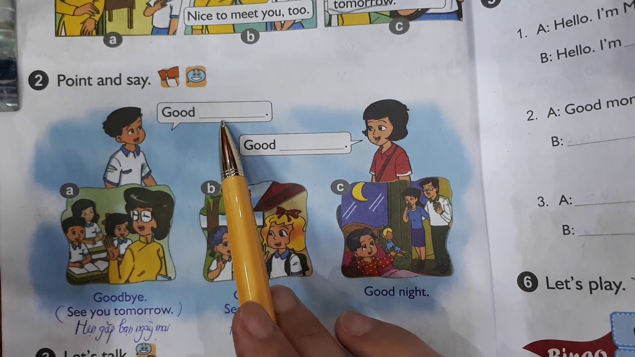 Tiếng Anh lớp 4 Unit 1 lesson 2