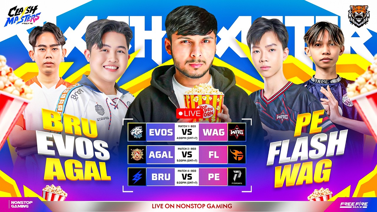 FFCM CLASH WATCHPARTY WITH NONSTOP GAMING BRU VS PE VS WAG VS EVOS,AGAL VS FLASH RRQ,AR