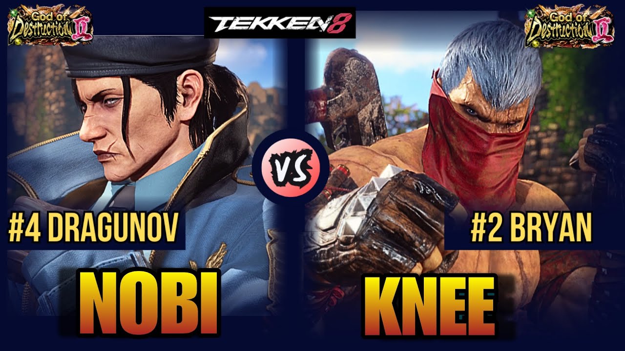 NOBI (#4 Ranked Dragunov) vs KNEE (#2 Ranked Bryan) - Tekken 8 Gameplay + Frame DATA