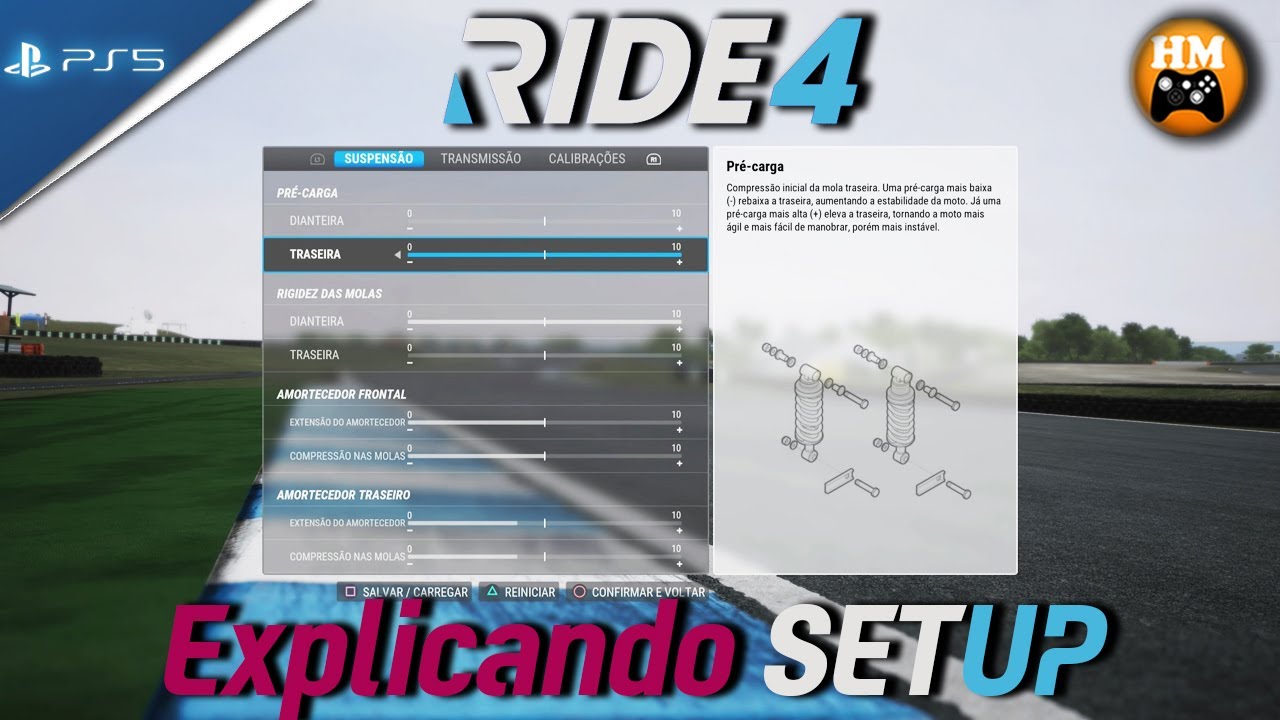 Ride 4 - Explicando o SETUP