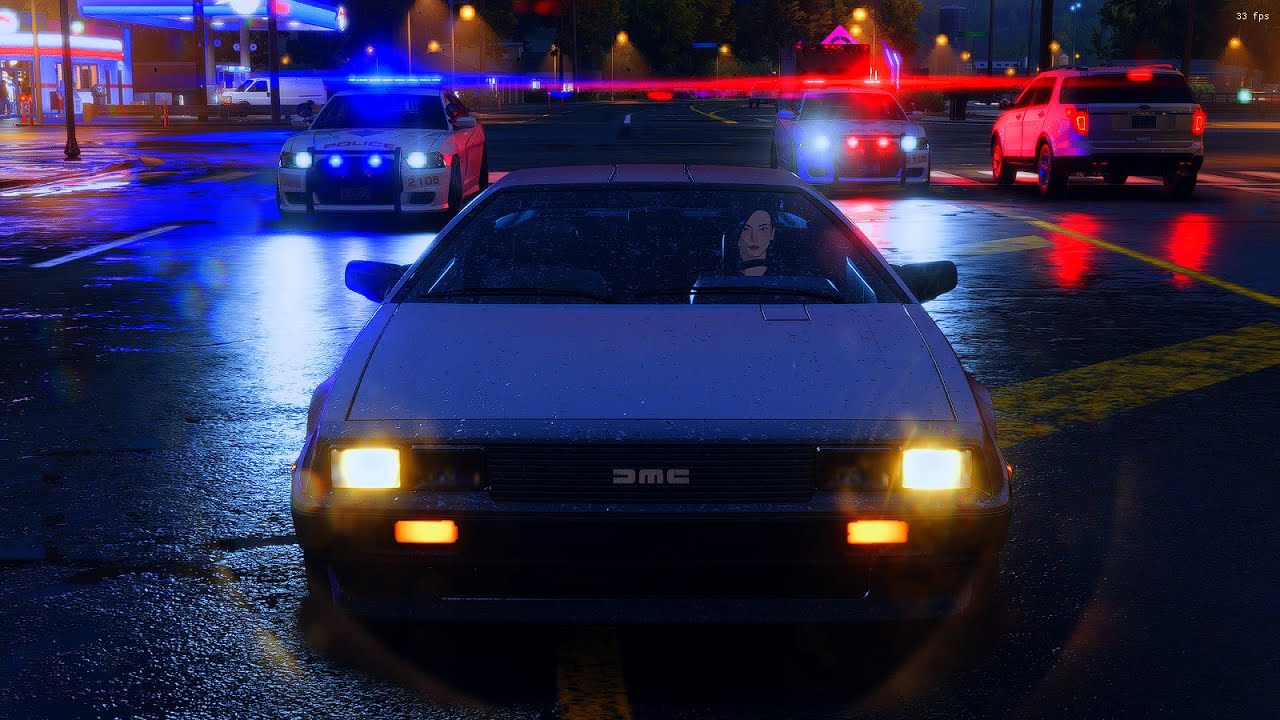 NFS Unbound : Delorean VS Police Pursuit