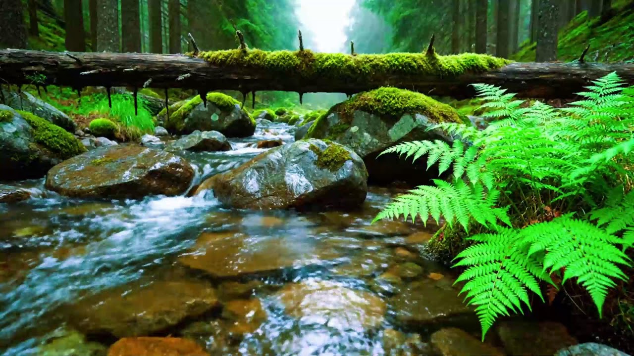 Relaxing Forest Sounds 🌿 Flowing Water & Gentle Birdsong for Deep Sleep
