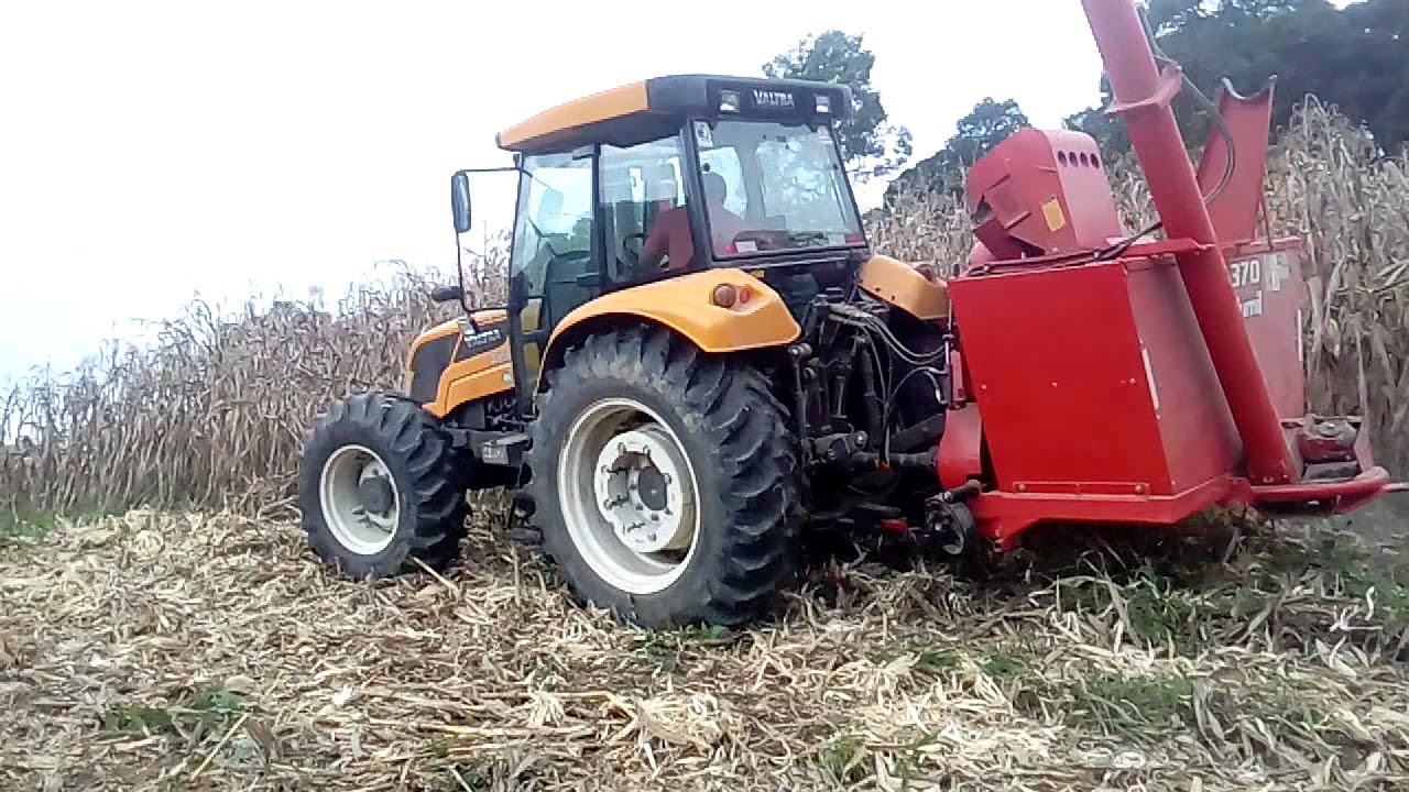 Valtra A950 e Jumil Jm370 na colheita d milho