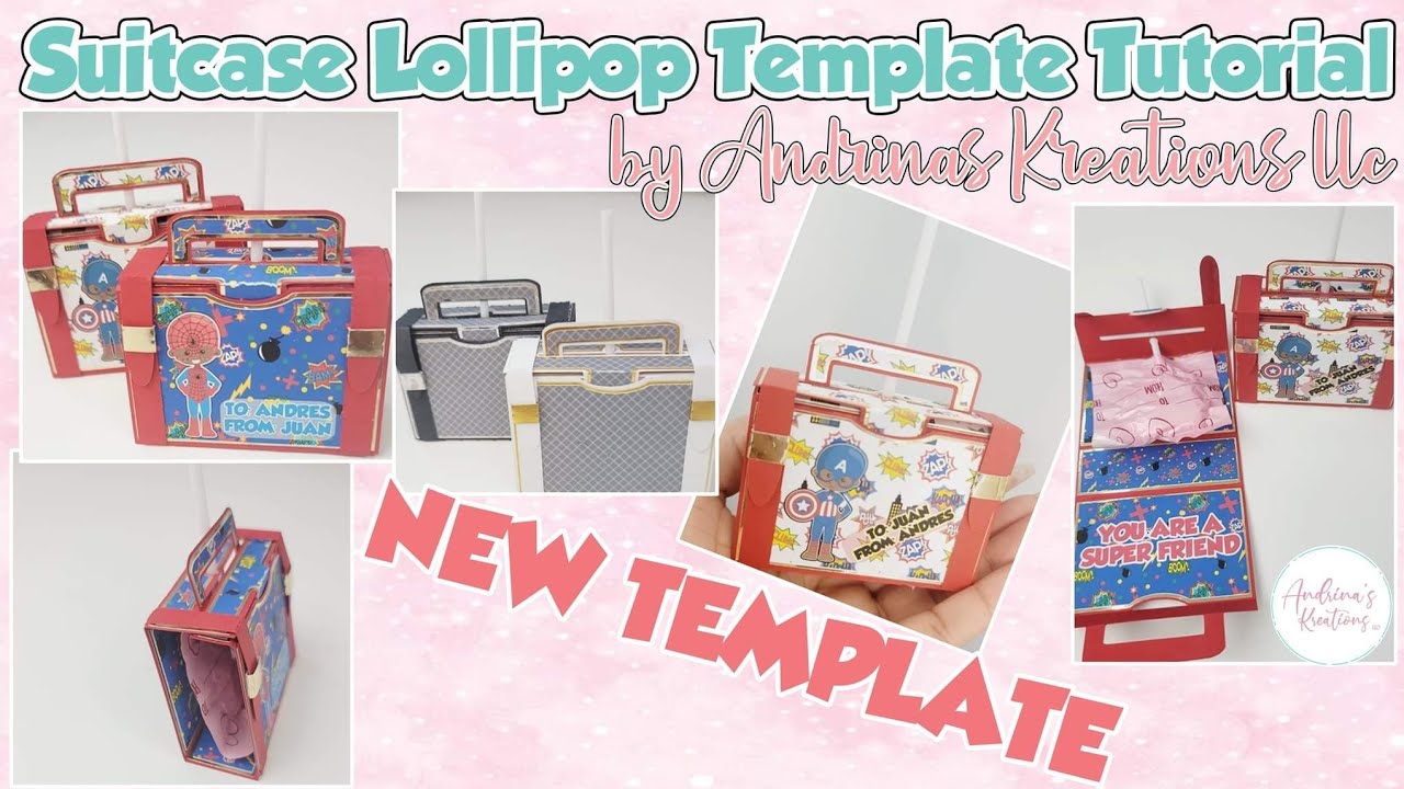 Suitcase Lollipop Holder 🍭  | New Template | Silhouette Studio Tutorial