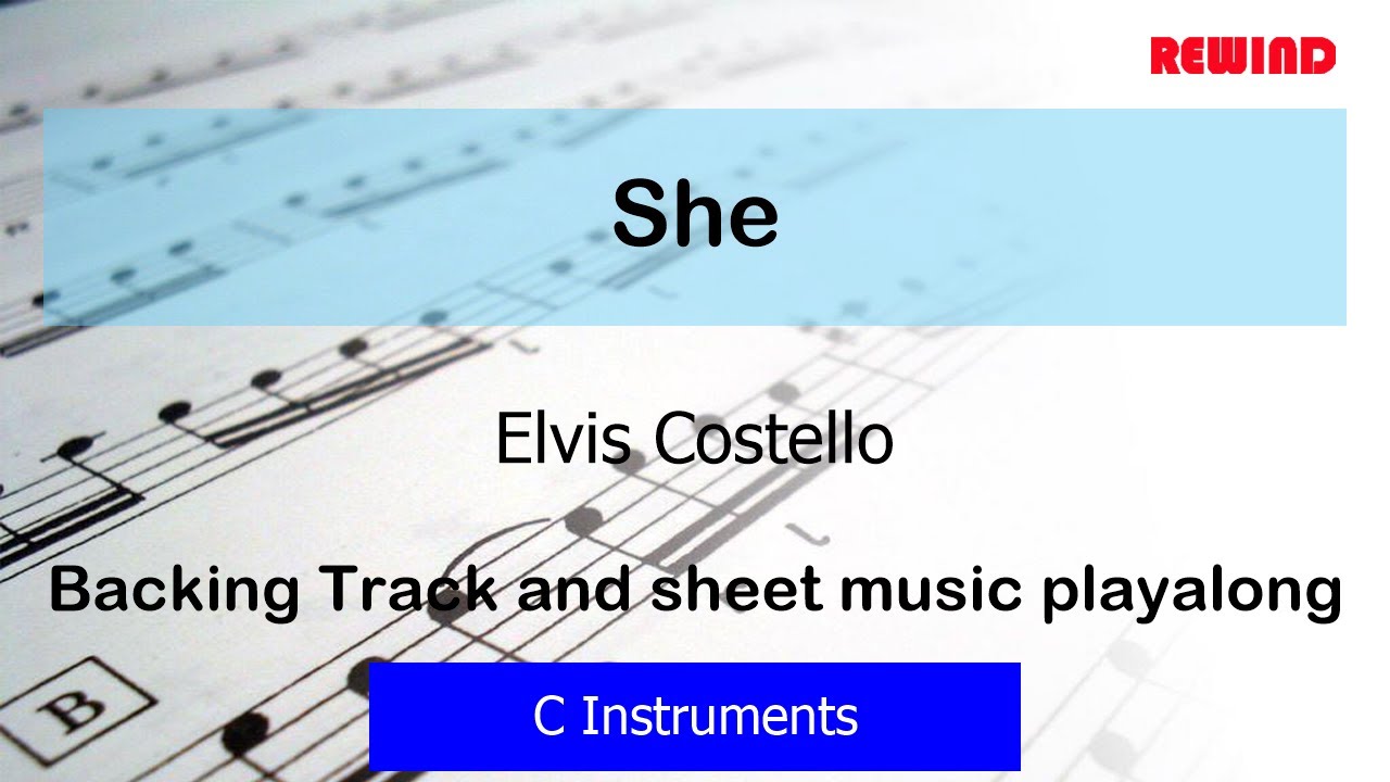 She : Elvis Costello / Charles Aznavour : C Instruments Playalong Backing Track