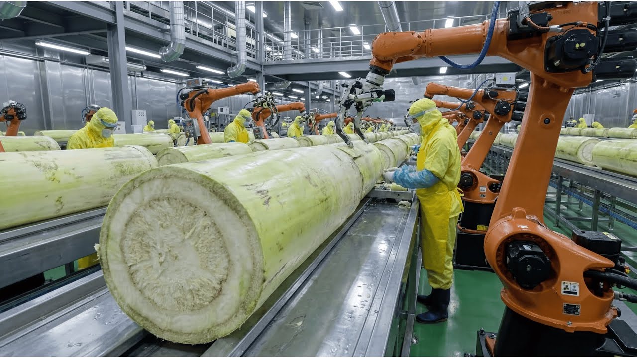 🍌 Inside the High-Tech Banana Stem Fiber Factory: The Incredible Process You've Never Seen