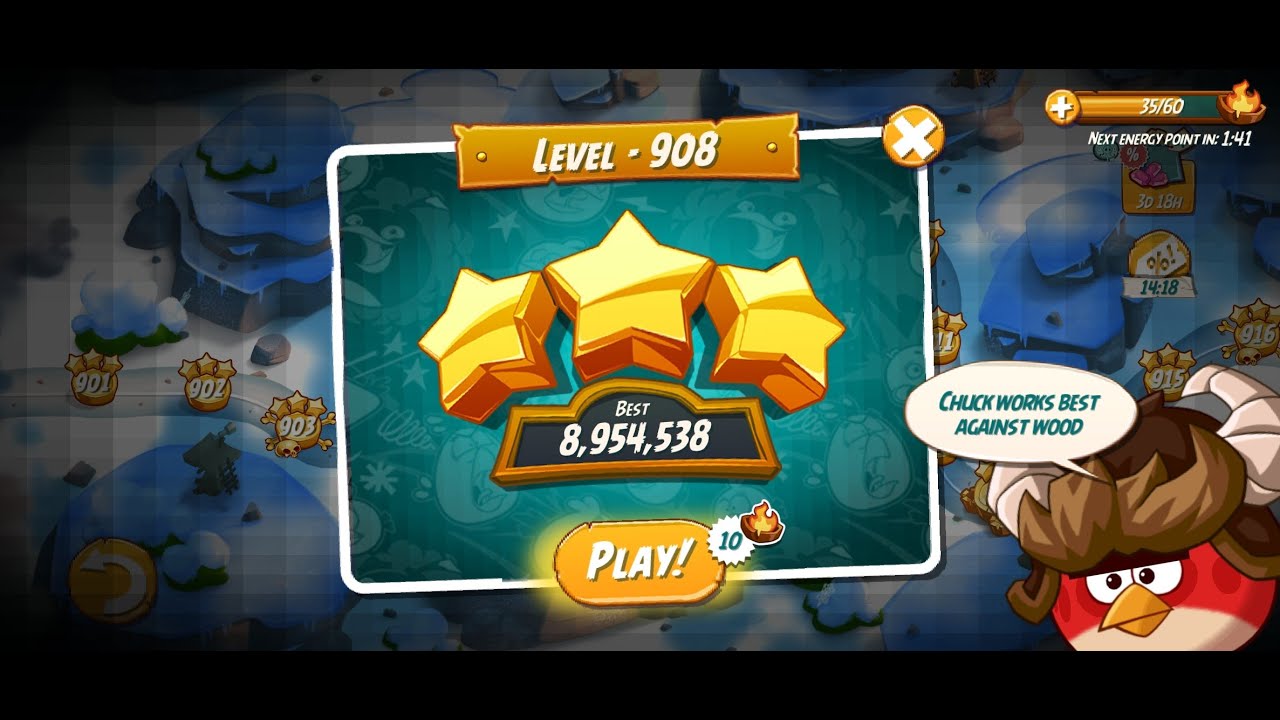 Angry Birds 2 | Rescuer | Level 908 | Hitting Fun | Angry Bird 2 Show