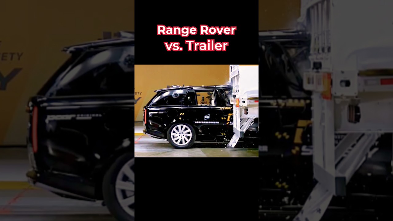 😱💥🚗 2025 Range Rover vs. Trailer: Insane Crash Test! #rangerover #crash #subscribers