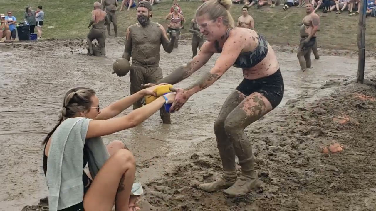 4th of July in America's hometown Hannibal Mo mud volleyball at Tom Sawyer days
