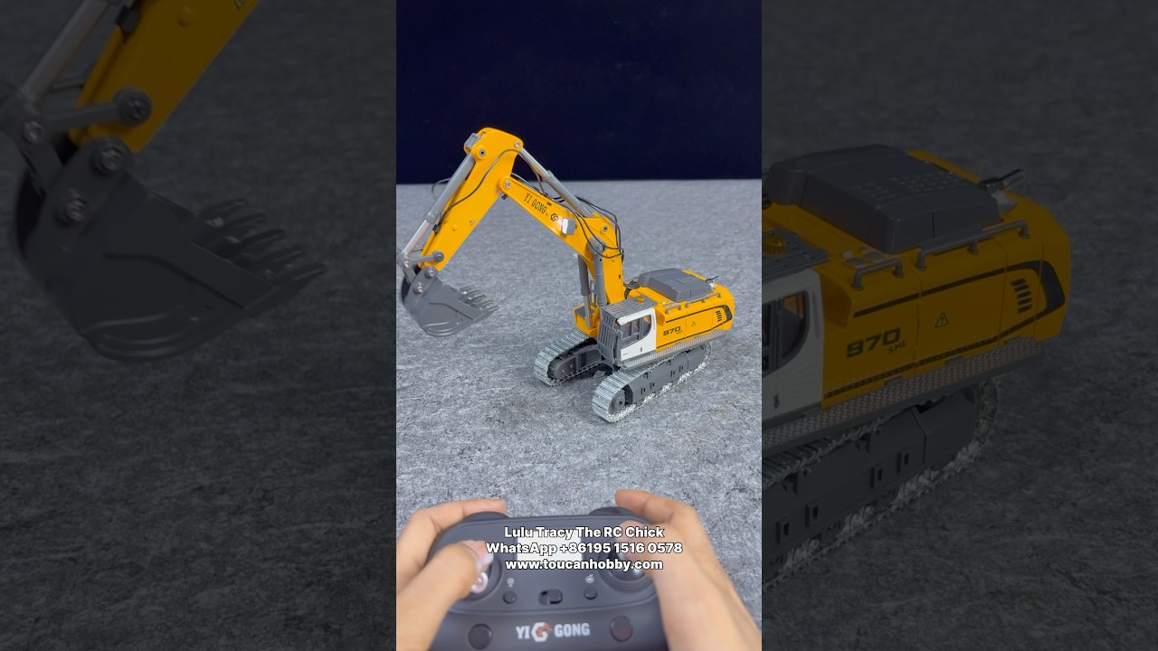 WORLDS SMALLED FULLY FUNCTIONAL RC EXCAVATOR, K970 in 1/50 Scale  #tiny #rc  #rcmodel  #excavator
