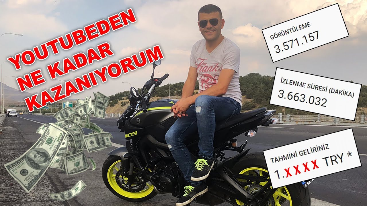 Youtubeden Ne Kadar Para Kazanıyorum | Reklam ve Sponsor Gerçeği | Motovlog