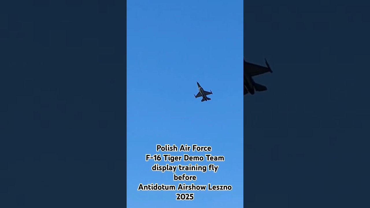 Polish Air Force F-16 Tiger Demo Team display training fly before Antidotum Airshow Leszno 2025