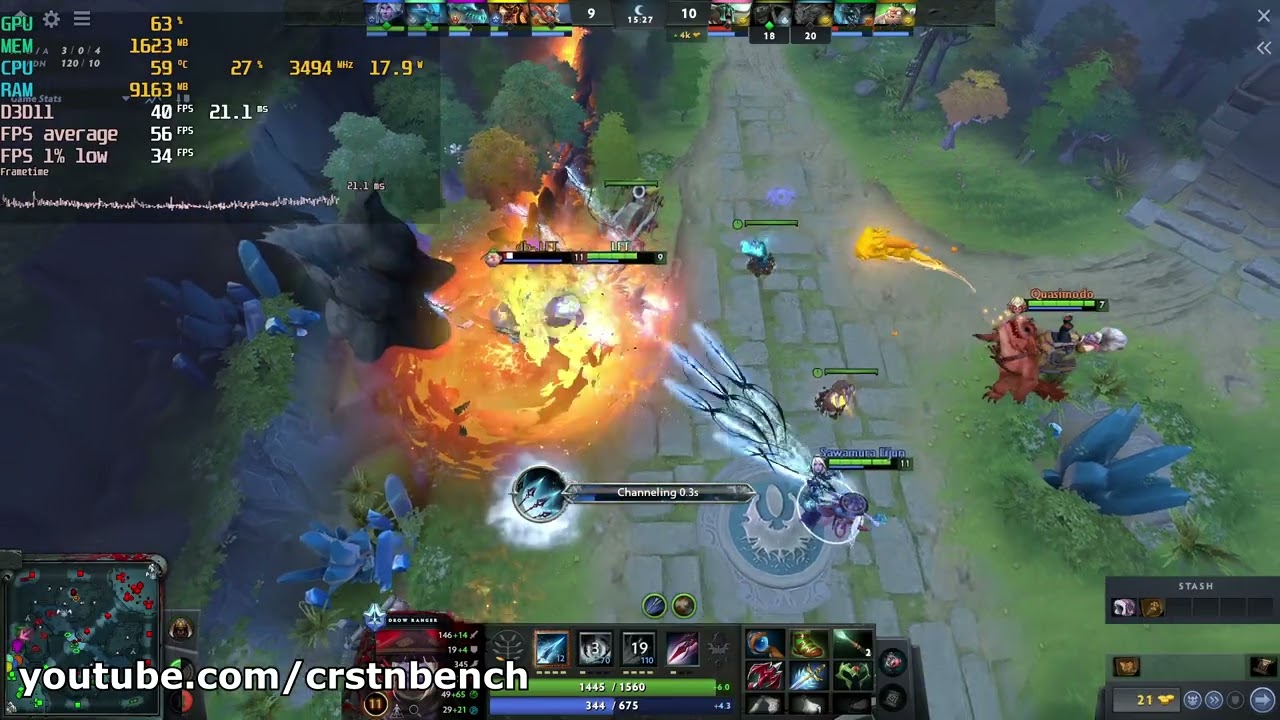 Intel Core i3-1115G4 \ Intel UHD Graphics \ DotA 2 at 1080p low settings (12GB RAM)