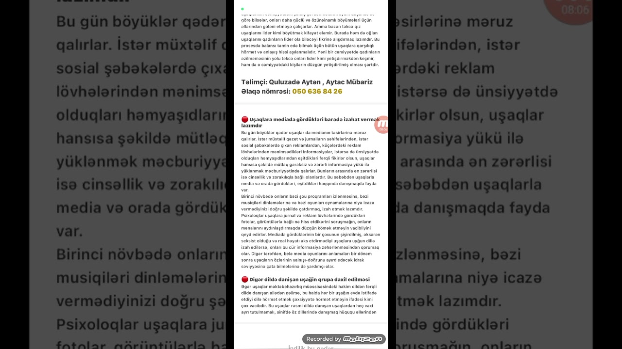 Gender Bərabərliyi çərçivə və müsahibə mövzusu#bağça #miq